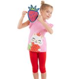 Çilek Kız Çocuk T-shirt Tayt Takım