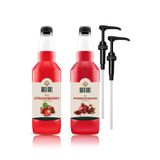 Çilek & Nar Aromalı Kahve & Meyve Şurubu 2 x 700 ml.