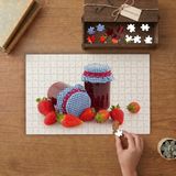 Çilek Reçelleri - Taze Meyve Tasarımı 240 Parça Ahşap Puzzle Ahşap Kutuda MP01823