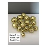 ÇİLEKHOMEAVM 12 PRÇ GOLD Disko Topu Pasta Süsü Seti-[ 3 cm-2 cm-5 cm] Aynalı Küreler-Pasta Ve Parti Dekorasyonu