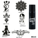 Çılgın Kızlar Spray Tattoo Geçici Dövme Yapma Seti Sprey Dövme Kiti