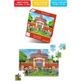 Çılgın Zeka Okul Bahçesi Mini Puzzle 40 Parça 3-7 Yaş Çocuk Puzzle Yapboz