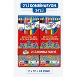 Çılgın Zeka Pensan Kuru Boya Kalemi 24’lü Mandala Boyama Kalemi