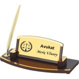 Çılgıntrend Avukatlara Özel Tasarımlı Ahşap Kalemli Masa Üstü Isimlik