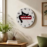 Çılgıntrend Beni Sever Misin? Tasarımlı Siyah Kedi Metal Duvar Saati - 29 cm Modern Mutfak ve Salon Saati