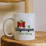 Çılgıntrend Diyetisyen Tasarımlı Kişiye Özel Porselen Kupa