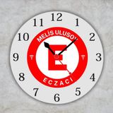 Çılgıntrend Eczacı Logolu Ve İsimli Ofis Duvar Saati - Eczaneye Özel Metal Saat
