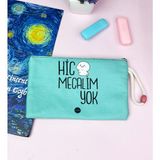 Çılgıntrend Hiç Mecalim Yok Tasarımlı Bez Kalemlik Cüzdan