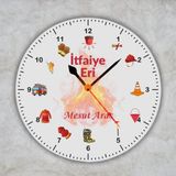 Çılgıntrend İtfaiye Temalı Ve İsimli Ofis Duvar Saati - İtfaiyeciye Özel Hediye Metal Saat