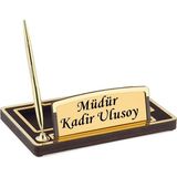 Çılgıntrend Kişiye Özel Ahşap Masa Üstü Kalemli Isimlik