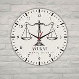 Çılgıntrend Kişiye Özel Avukat Logolu Metal Duvar Saati - Hukuk Bürosu Hediyesi 29 cm