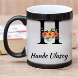 Çılgıntrend Kişiye Özel Baş Harf Tasarımlı Sihirli Kupa Bardak