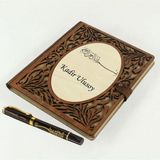 Çılgıntrend Kişiye Özel Besmele Tasarımlı Akordiyon Defter ve Tükenmez Kalem - Şeffaf Pembe - 1 Adet
