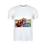 Çılgıntrend Kişiye Özel Fotoğraf Baskılı Tişört - Kendi Fotoğrafınla Beyaz Unisex Tişört