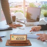 çılgıntrend Mühendislere Özel Ahşap Ofis Masa İsimliği