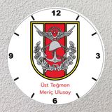 Çılgıntrend Türk Silahlı Kuvvetleri Logolu Kişiye Özel Cam Saat | 20x20 Duvar Saati