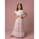 Ciliegia Dolls Kız Çocuk Pembe Dantelli Abiye Elbise - 6 Yaş