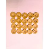 Çillor 90 Adet Kokanat Düğme/30 Adet 18BOY-11,4MM/30ADET 24BOY-15,2MM/30ADET 28BOY-17,8MM - Ahşap - Ceviz