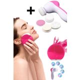 Cilt Temizleme Cihazı + 5 In 1 Yüz Temizleme Cilt Temizleme Aleti Ikili Set