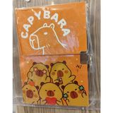 Ciltli Sert Kapak Kilitli Ajanda Günlük Çok Amaçlı A5 Boyutunda Çizgili Defter Capybara Figürlü Ad7 - Çok Renkli