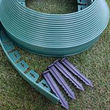 Çim Ayırıcı 25 Metre Yeşil Esnek Plastik Çimen Sınırlayıcı Bordür Taş Toprak Ayırıcı