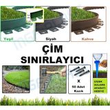Çim Ayırıcı Plastik Çim Sınırlayıcı Bordür(Renk&Mt. Seçeneklidir) antrasit