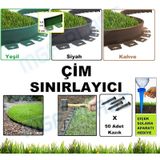 Çim Ayırıcı Plastik Çim Sınırlayıcı Bordür(Renk&Mt. Seçeneklidir) yesil