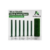 Çim Çit 100 cm x (12m-14m) Arası Ölçü Seçenekleri 6 ADET Galvanizli Çit Direği Aksesuarlar Montaj Aparatlı Avantaj Paketi