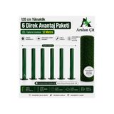 Çim Çit 120 cm X 12 m 6 ADET Galvanizli Çit Direği Aksesuarlar Montaj Aparatlı Avantaj Paketi