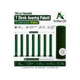 Çim Çit 120 cm X 15 m 7 ADET Galvanizli Çit Direği Aksesuarlar Montaj Aparatlı Avantaj Paketi