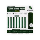 Çim Çit 120 cm X 17 m 7 ADET Galvanizli Çit Direği Aksesuarlar Montaj Aparatlı Avantaj Paketi