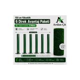 Çim Çit 150 cm X 12 m 6 ADET Galvanizli Çit Direği Aksesuarlar Montaj Aparatlı Avantaj Paketi