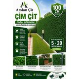 Çim Çit Bahçe Teli Yapay Çim Örgülü Uv Dayanıklı Yeşil Çit, 100 cm x 13 mt