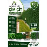 Çim Çit Bahçe Teli Yapay Çim Örgülü Uv Dayanıklı Yeşil Çit, 130 cm x 13 mt - Çok Renkli