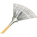 Çim Tırmığı Yelpaze Metal Ayarlı Ahşap Saplı 30-45