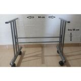 Cimens Tekerlekli Orta Sehpa Ayağı Gri Renk 55 cm Yükseklik ve Modern Tasarım ile Kolay Montaj - 1