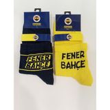 Çimpa Fenerbahçe Lisanslı Orta Konç Yetişkin Çorap - 35 - 38 - Lacivert - Sarı