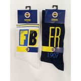 Çimpa Fenerbahçe Lisanslı Taraftar Soket Çorap - Lacivert - Beyaz - 41 - 44