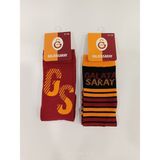 Çimpa Galatasaray Lisanslı Çocuk Soket Çorap 2'li - 35 - 38