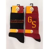 Çimpa Galatasaray Lisanslı Taraftar Soket Çorap - Koyu Kırmızı - Siyah - 38 - 40