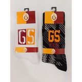 Çimpa Galatasaray Lisanslı Taraftar Soket Çorap - Siyah-Beyaz-Gri - 41 - 44