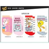 Çimpa Kız Çocuk Looney Tunes Patik Çorap 22138 - Siyah - Standart