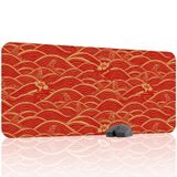 Çin Desenleri Oyuncu Gaming Mouse Pad Kauçuk Kaymaz Taban Mousepad (V3, 90x40 XXL)