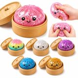 Çin Mantısı Patlamayan Sürpriz Squishy Oyuncak TPR Stres Topu Bambu Kutulu | Yavaş Yükselen Etki, Orjinal Yıkanabilir Büyük Boy 3 Yaş ve Üzeri
