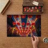 Çin Yılbaşı Gecesi Jinligu Caddesi Tasarımı 240 Parça Ahşap Puzzle Ahşap Kutuda MP01085