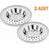 Cina Max 2 Adet Paslanmaz Çelik Lavabo Süzgeci Evye Gider Süzgeci Mutfak Lavabo Gider Filtresi Tıkanma Önleyici