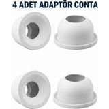Cina Max 4 Adet Adaptör Conta Lavabo Sifon Gider Bağlantı Contası 50'lik Pimaş Pvc Sızdırmazlık Koku Önleyici