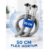Cina Max 50 cm Paslanmaz Çelik Örgülü Flex Hortum 3/8'x3/8' - Klozet ve Taharet Musluğu Için Dayanıklı Bağlantı Hortumu 5,0 3 Değerlendirme