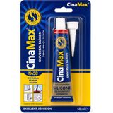 Cina Max Şeffaf Silikon 50 ml Üniversal Genel Amaçlı Güçlü Yapıştırıcı Cam Banyo Lavabo Pencere Sızdırmazlık Silikonu