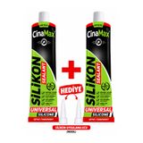 CinaMax Silikon Mastik 40 ML Şeffaf Universal Suya Dayanıklı Hızlı Kuruyan Silikon